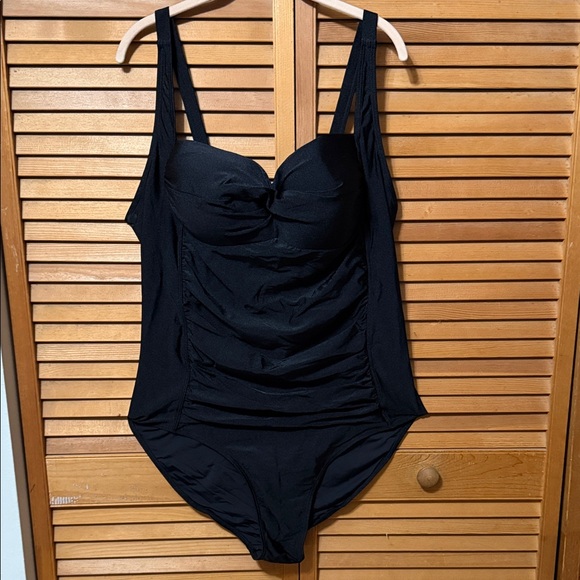 Betsey Johnson Other - Betsey Johnson Black Ruched One-Piece Swimsuit